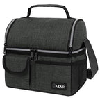 Insulated Lunch Bag Women Men (Heather Charcoal)
