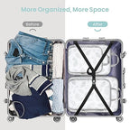 Compression Packing Cubes Travel (11 White Teardrop-shaped Texture / 7-Piece Set)