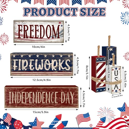 Tiered Tray Decor Set (Fireworks Independence Day)