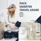 Compression Packing Cubes 8 Set (Beige / 8 pcs)