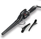 Hair Curling Wand, 0.5-1 Inch Tapered Ceramic Curling Iron, Hair Curler with 9 Temperature Settings & LCD Display for All Hair Types