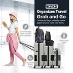 Patented Connecting Hard Shell 3 Piece Luggage Set (Silver / 3-Piece Set)