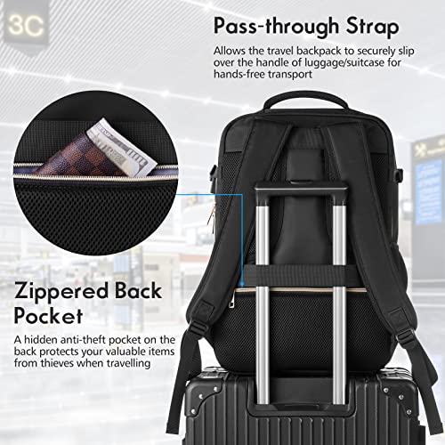 Travel Backpack for Women (15.6 inch / Black)