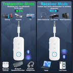 Premium Pro Bluetooth 5.4 Transmitter Receiver (White)