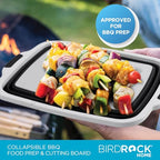 11L Collapsible BBQ Prep Tub with Lid (Black / 19"L x 14"W)