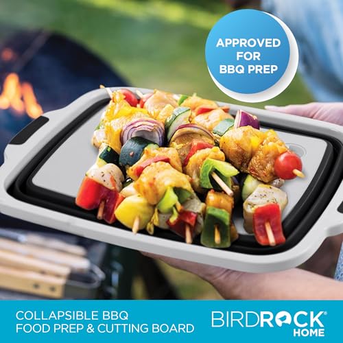 11L Collapsible BBQ Prep Tub with Lid (Black / 19"L x 14"W)