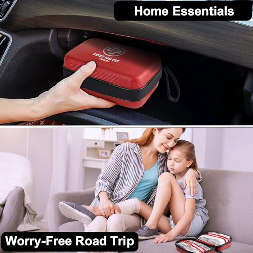 Premium 320 Piece First Aid Kit (Red / 5.88 x 8.65 Inch)