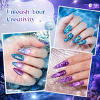 Beetles Blue Halloween Cat Eye Gel Nail Polish Set (A - Blue Purple Green | Siren Song)