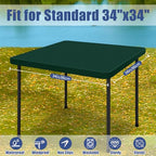 2 Pack Square Spandex Fitted Table Cloth (Hunter Green / 34" x 34" (Square))