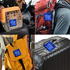 Personalized Metal Luggage Tags (Square Blue)