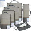 Lightweight Compression Packing Cubes for Travel (Dark Grey / 6 Set)