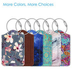Luggage Tags Privacy Cover ID Label for Travel Bag Suitcase (Peacock Flower)
