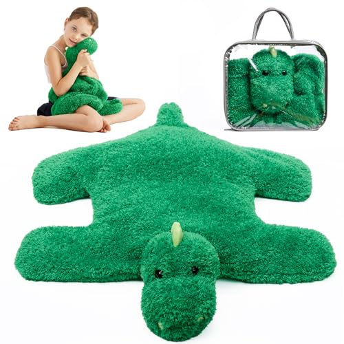 Weighted Lap Pad for Kids 7 lbs (56-green Dinosaur Pattern / 22" x 16" | 7lbs)