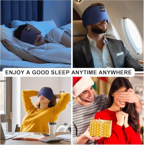 Sleep Mask with Bluetooth Headphones (Navy)