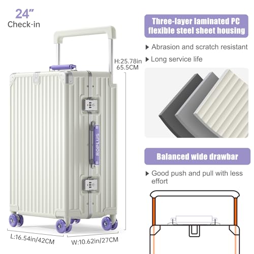 Aluminium Frame Checked (White& Purple / 24 inch)