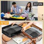 5 Pcs Packing Cubes for Suitcase Large Travel Cubes Carry on Luggage Organizer Bags for Clothes Accessories