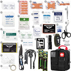 250 Pcs Survival First Aid Kit (Black)