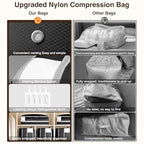 4 Pack Compression Storage Bags (110L-4 Pack / Black)