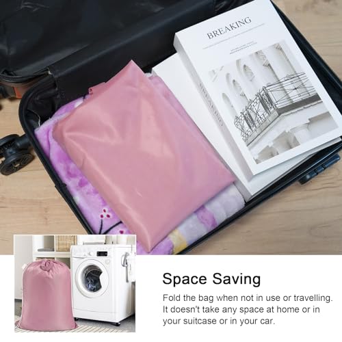 Extra Heavy Duty Laundry Bag with Handles (Pink / 28" x 36" | 1 Pack)