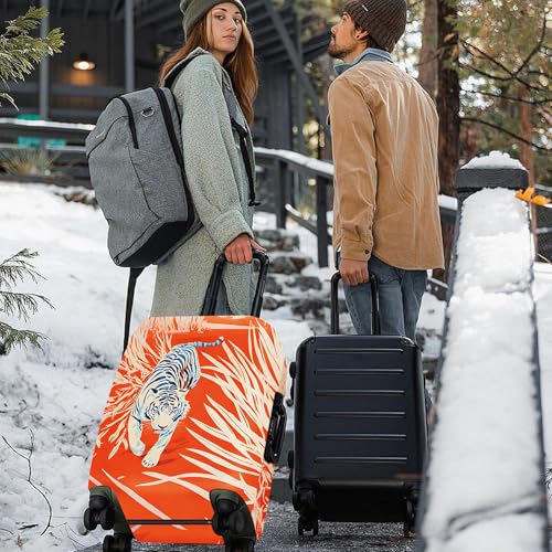 Funny White Tiger Luggage Cover (#17 / XL(fits 32-34Inch suitcase))