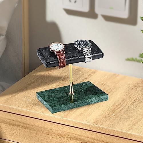Watch stand watch display stand watch holder watch Handcrafted watch holder (green/glod/croco)