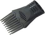 2 Pcs Black Hair Dryer Comb, Hair Styling Nozzle Tool for Straightening Detangling Fine Curly Natural Appliances, Plastic Nozzle Hairdryer Blow Comb Attachment