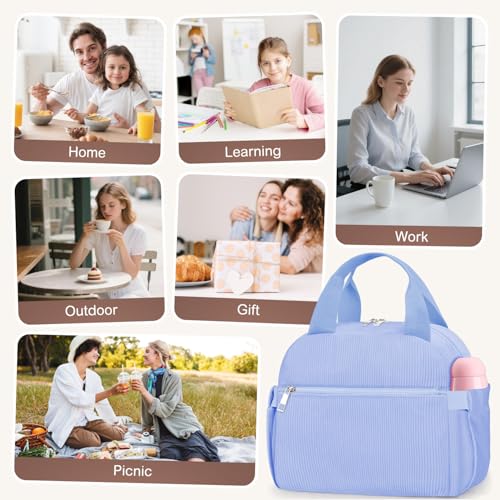Lunch Box for Women (B-B-Corduroy Blue / Medium - 10L)
