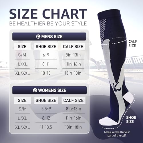 Compression Socks 4 Paris for Women & Men 20 (S/M / 01 Grey | Blue | Red | Yellow)