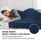 Knitted Weighted Blanket (29-denim Blue / 50" x 60" | 10lbs)