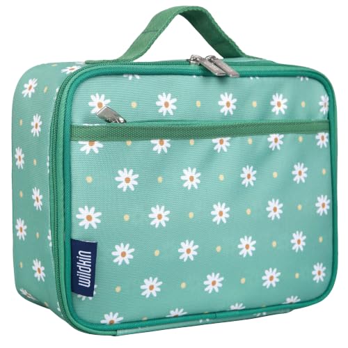 Insulated Lunch Box for Kids (9.75 x 7 x 3.25 inches / Daisy)