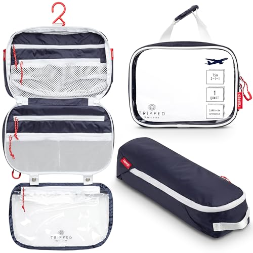 3 Piece Travel Toiletry Bag Set (Navy)