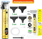 Beard Trimmer for Men, Professional Hair Clipper with LCD Display, Rechargeable Electric Razor, Barber-Grade Zero Gapped T-Blade Hair Trimmer, Ideal Gift for Men
