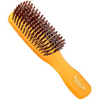 GION2O Neon Orange 6.25 inch Gentle Touch Detangler Hair Brush for Men and Women. Soft Bristles for Sensitive Scalp. Wet and Dry for all Hair Types. Scalp Massager Brush Stimulate Hair Growth (Small / Orange)
