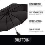 GORILLA GRIP Windproof Compact Stick Umbrella - Image 2
