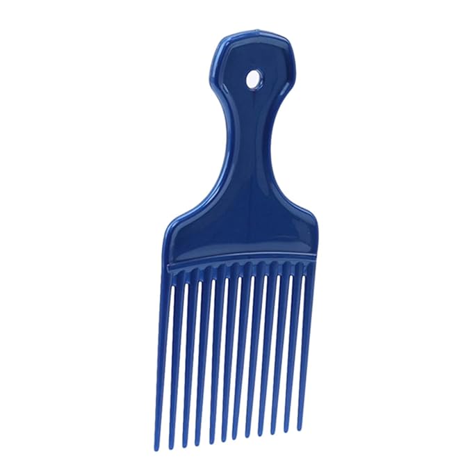 Blue Salon-Style Hair Pick and Barber Comb - Pick Comb for Curly Hair and Parting Care for Thick Quality Barber Supplies, Styling Tools and Appliances, Hair Combs
