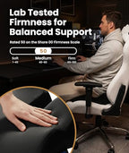 Doctor Recommended Memory Foam Seat Cushion for Office Chairs & Car (Charcoal Black / X-Large)