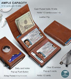 Airtag Wallet for Men (Brick Brown120)