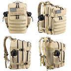 Military Tactical Backpack for Men and Women 45L Army 3 Days Assault Pack Bag Large Rucksack with Molle System Cream (Cream)