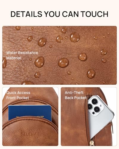 Crossbody Bags for Women Leather Sling Bag for Woman Travel Brown (3-brown)