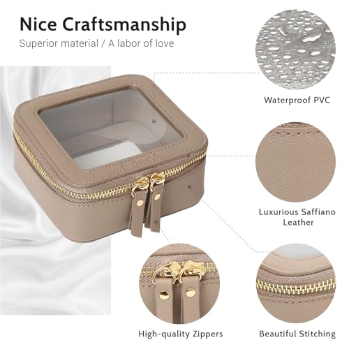 Mini Clear Makeup Bag (Taupe / Mini Chic)