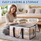 48 Pack Oversized Moving Bags with Reinforced Handles (Clear / 48-Pack)