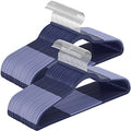 Plastic Clothes Hangers (50 Pack / Light Blue Ash)
