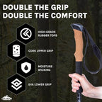 Trekking Poles (Green / Carbon Fiber Cork Grip)