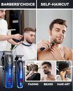 Cordless Hair Clippers and Trimmer Set for Men (Multicolor)