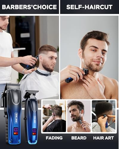Cordless Hair Clippers and Trimmer Set for Men (Multicolor)