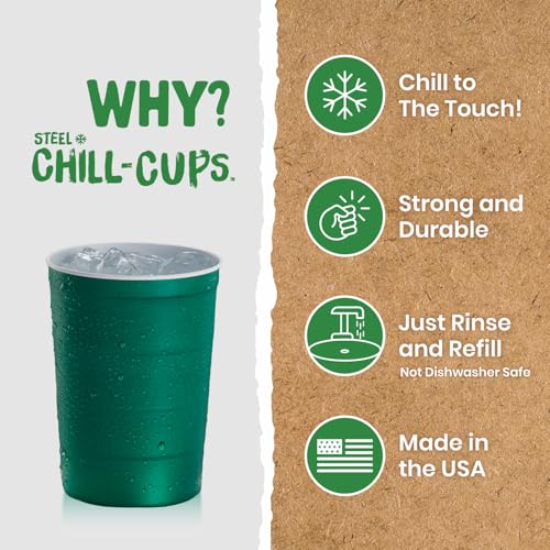 16 oz. Durable & Reusable Party Cups (Green / 12 Count)
