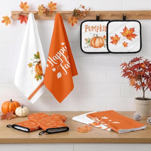 Fall Pumpkin Kitchen Decor Set (Fall Pumpkin Orange)