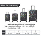 Travel Luggage Cover Suitcase Protector Fits 27 (Color Dots / L)