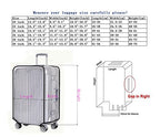 Luggage Protector Suitcase Cover PVC Waterproof Travel Suitcase Fits Most 20" to 30"（26" (26" (16.9"L x 11.8"W x 26.8"H))