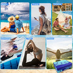 Microfiber Beach Towel with Bag Oversized 71x32 Sand Free 2 Pack (2 Pack Turtle Shark / 71"x32")